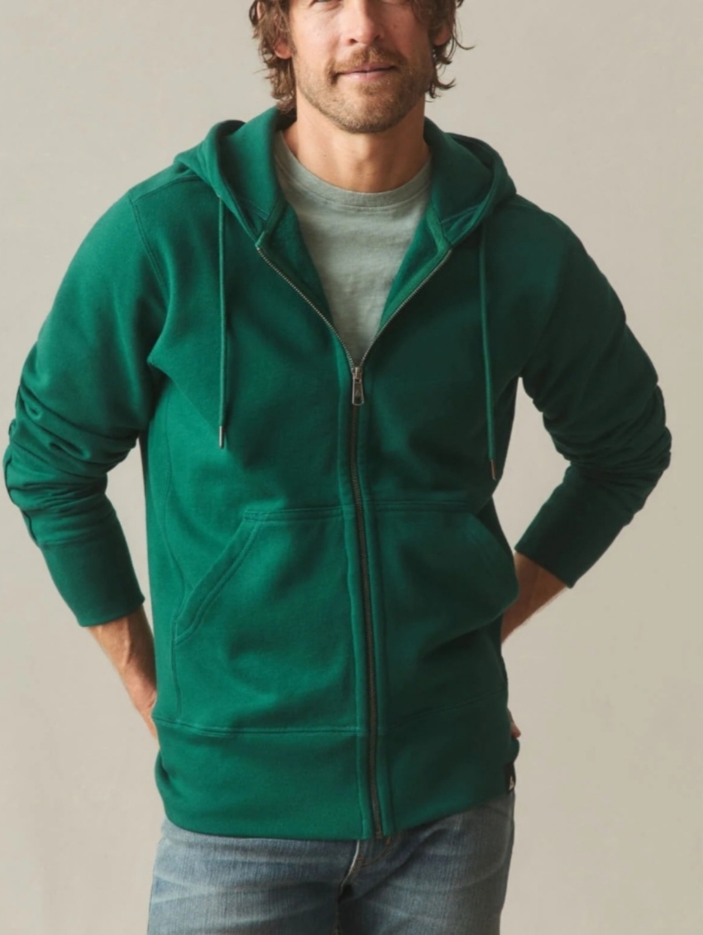 American Giant Men Medium Relaxed Heavy Classic Full Zip Hoodie Sweatshirt NWOT